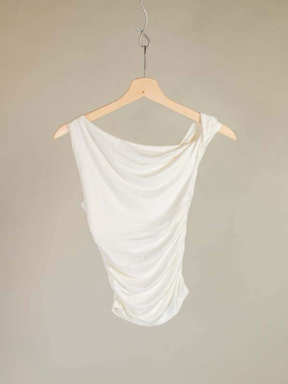 Sky to Moon White Draped Women’s Tank Top